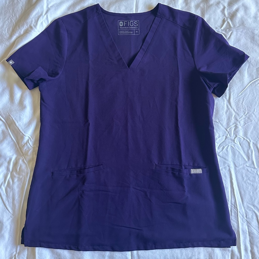FIGS Casma Three-Pocket Purple Scrub Top